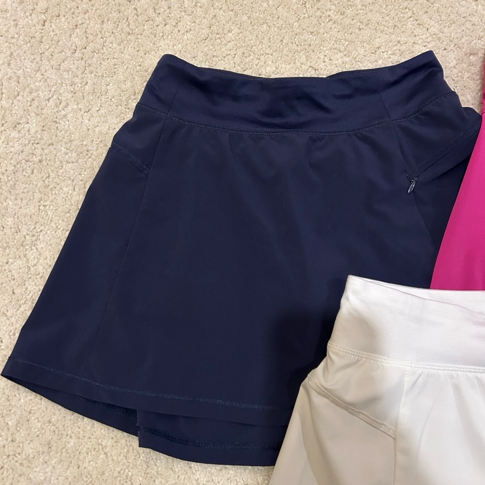 Bundle of 3 Girl’s All in Motion Skorts/Skirts Size L (10-12) Pink,White,Navy - Picture 2 of 7